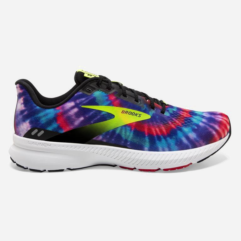 Brooks Launch 8 Womens Light Cushion Road Running Shoes - Black/Nightlife/GreenYellow/Red - Philippi